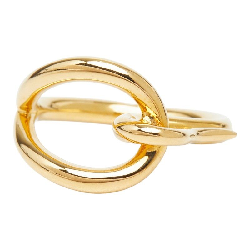 Hermes Jumbo Scarf Ring Gold Plated — view 3