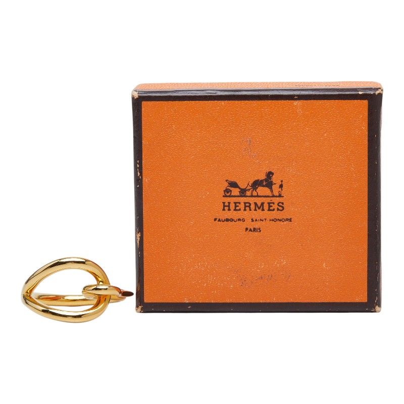 Hermes Jumbo Scarf Ring Gold Plated — view 6