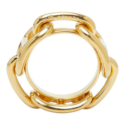 Hermes Legato Chaine D'Ancre Scarf Ring Gold Plated — view 5