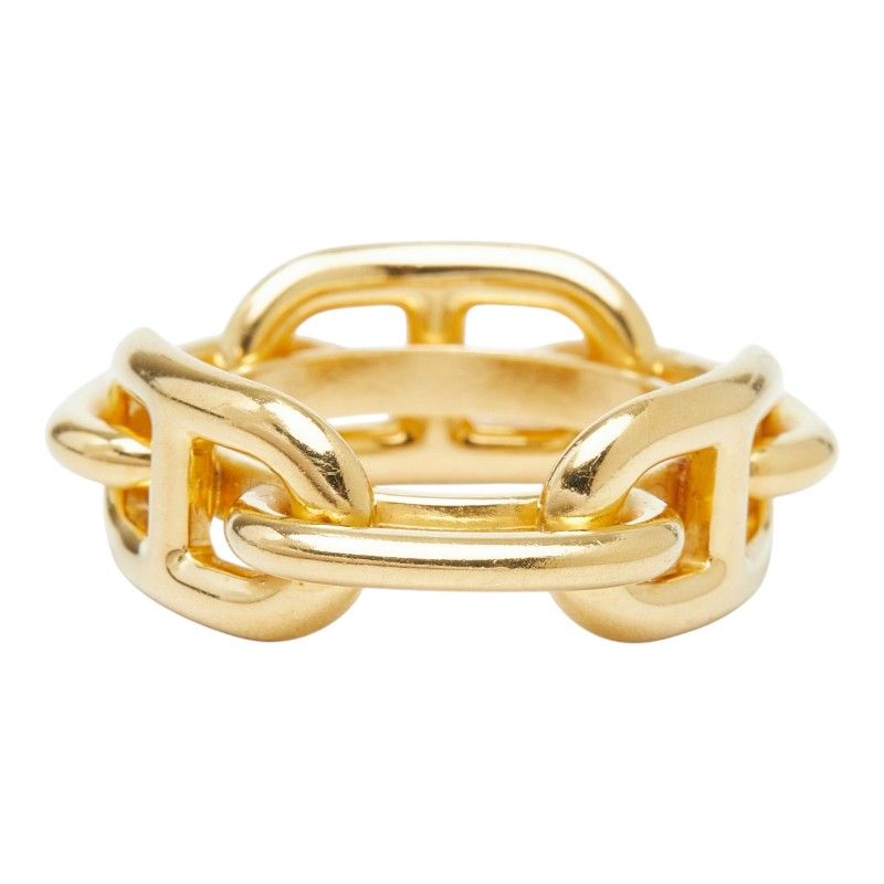 Hermes Legato Chaine D'Ancre Scarf Ring Gold Plated — view 4