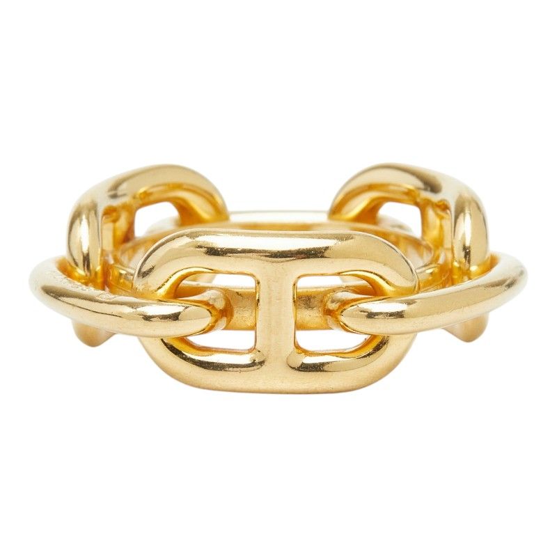 Hermes Legato Chaine D'Ancre Scarf Ring Gold Plated — view 2