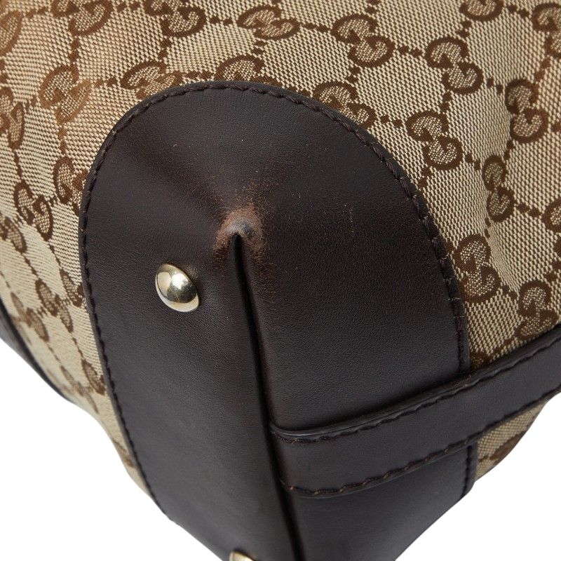Gucci GG Canvas Sherry Line 2-Way Shoulder Bag Beige Brown — view 6