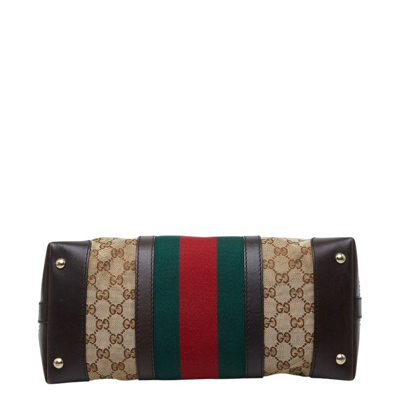 Gucci GG Canvas Sherry Line 2-Way Shoulder Bag Beige Brown — view 3