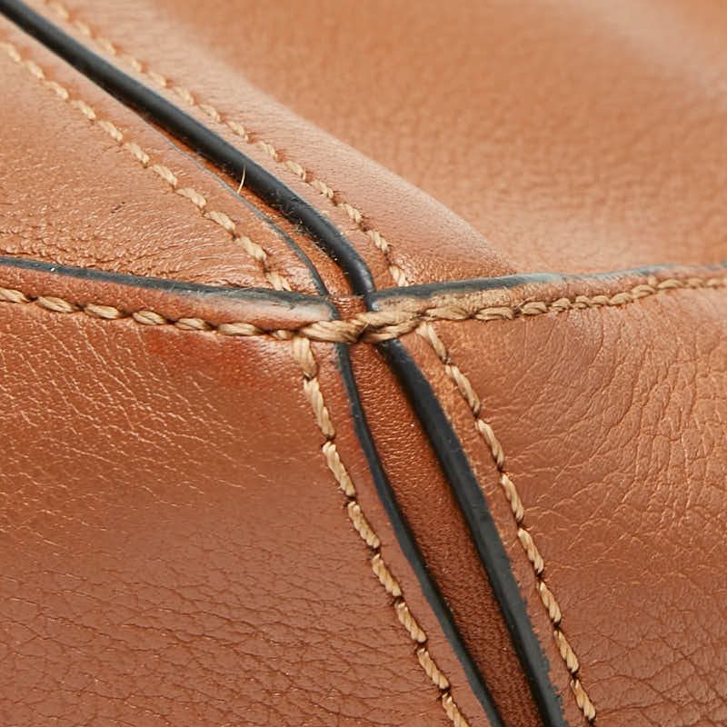 Loewe Anagram Puzzle Mini 2-Way Shoulder Bag Brown Leather — view 6