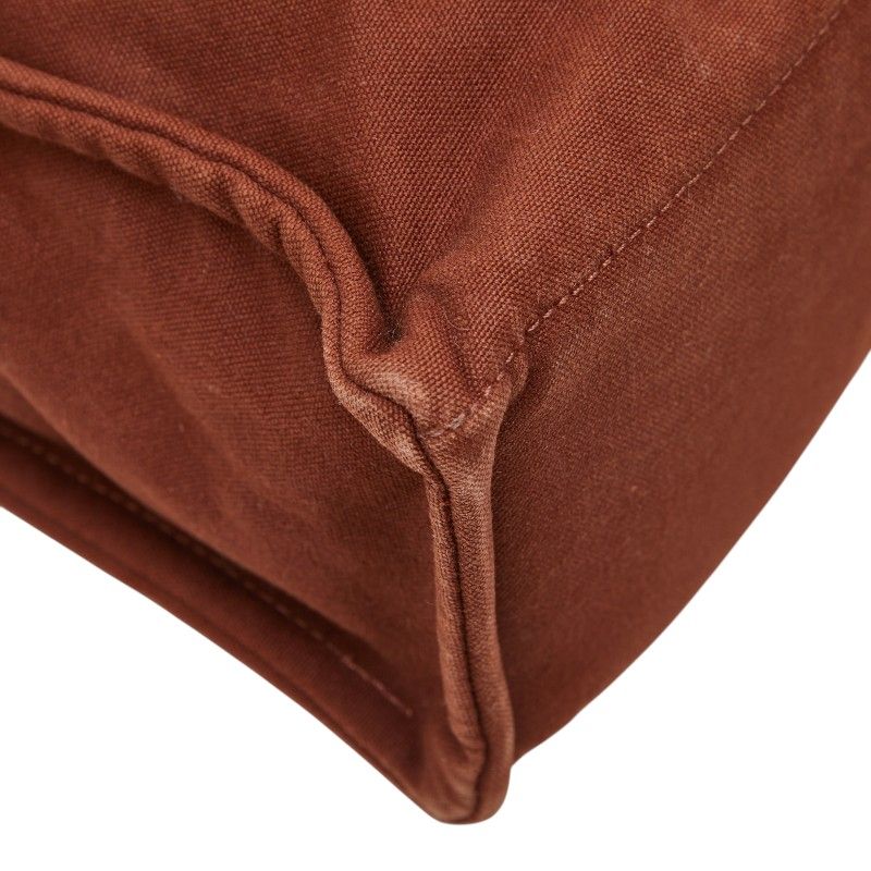 Hermes Full Toe MM Tote Bag Brown Canvas — view 5