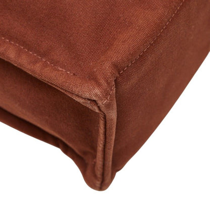 Hermes Full Toe MM Tote Bag Brown Canvas — view 7