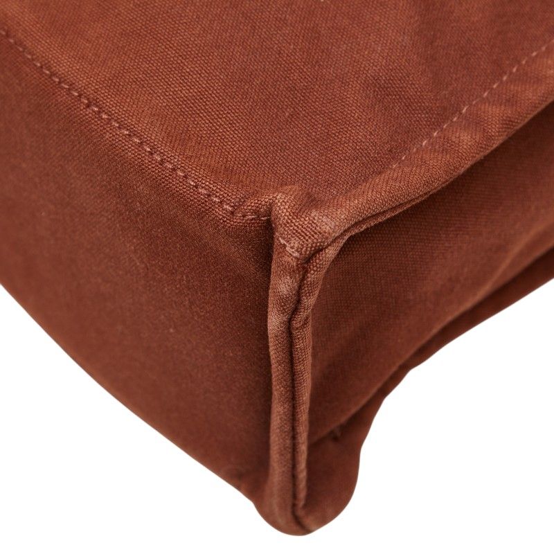 Hermes Full Toe MM Tote Bag Brown Canvas — view 6