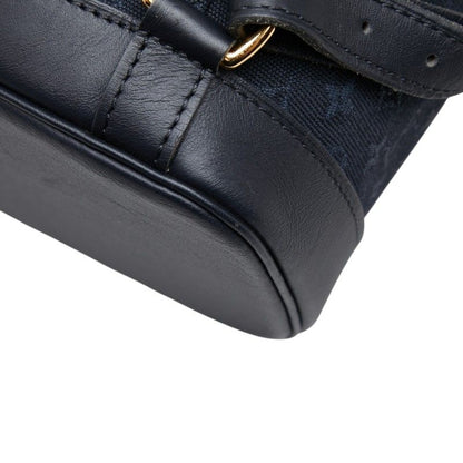 Louis Vuitton Monogram Mini Montsouris GM Backpack Navy Canvas Leather — view 6