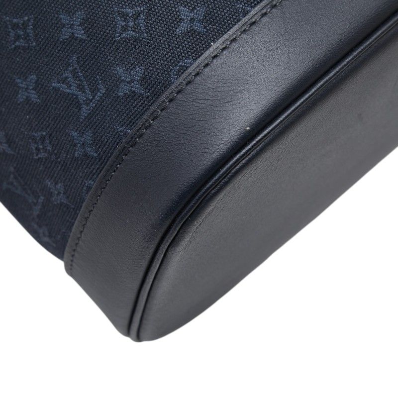 Louis Vuitton Monogram Mini Montsouris GM Backpack Navy Canvas Leather — view 5
