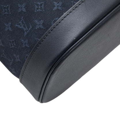 Louis Vuitton Monogram Mini Montsouris GM Backpack Navy Canvas Leather — view 5