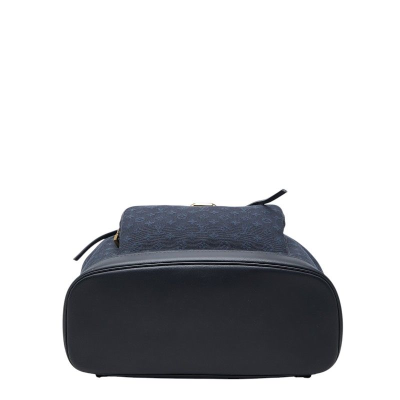 Louis Vuitton Monogram Mini Montsouris GM Backpack Navy Canvas Leather — view 3