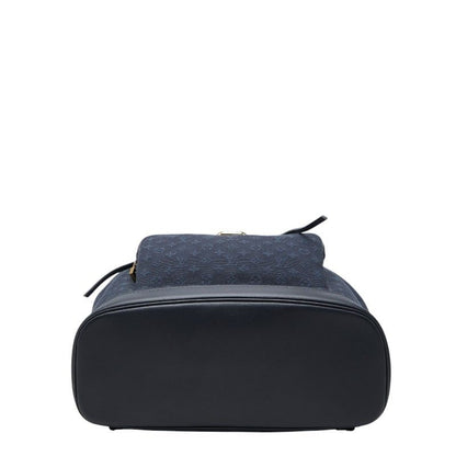 Louis Vuitton Monogram Mini Montsouris GM Backpack Navy Canvas Leather — view 3