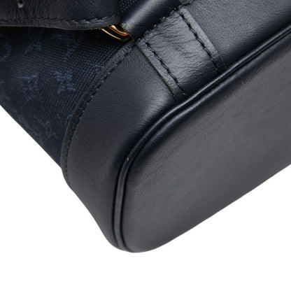 Louis Vuitton Monogram Mini Montsouris GM Backpack Navy Canvas Leather — view 7