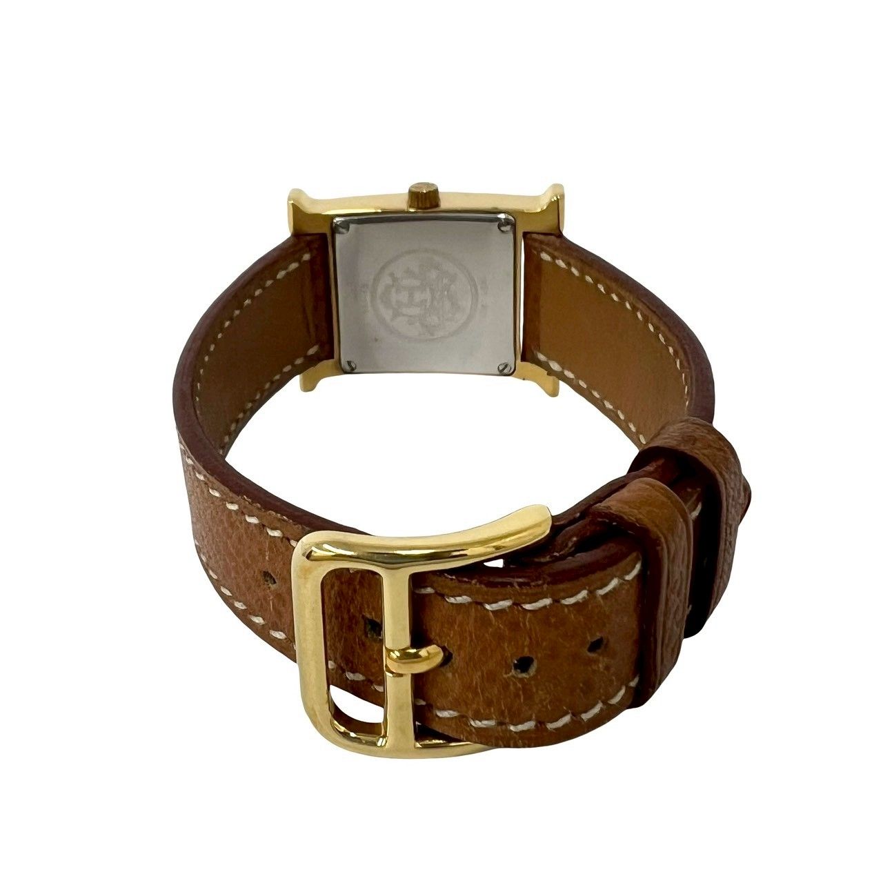 Hermes Watch Veau Epsom Quartz Gold — view 8