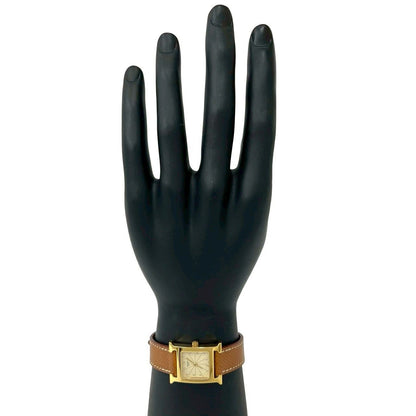 Hermes Watch Veau Epsom Quartz Gold — view 2