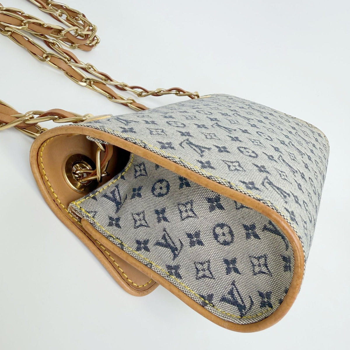 Louis Vuitton Monogram Mini Camille Shoulder Bag Canvas Leather Gray Beige — view 7