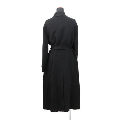 Hermes Coat Double Face Wrap Cashmere 34 Black — view 2