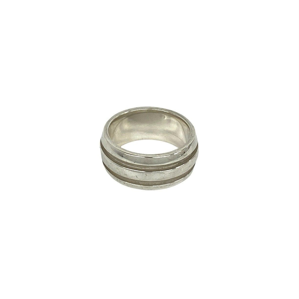Tiffany & Co Vintage Groove Double Line Ring 925 Sterling Silver — view 4