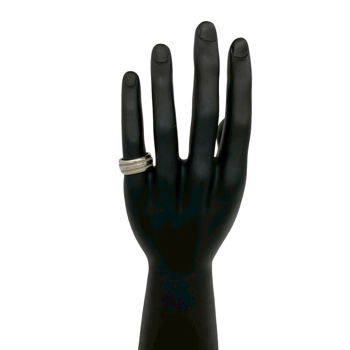 Tiffany & Co Vintage Groove Double Line Ring 925 Sterling Silver — view 2