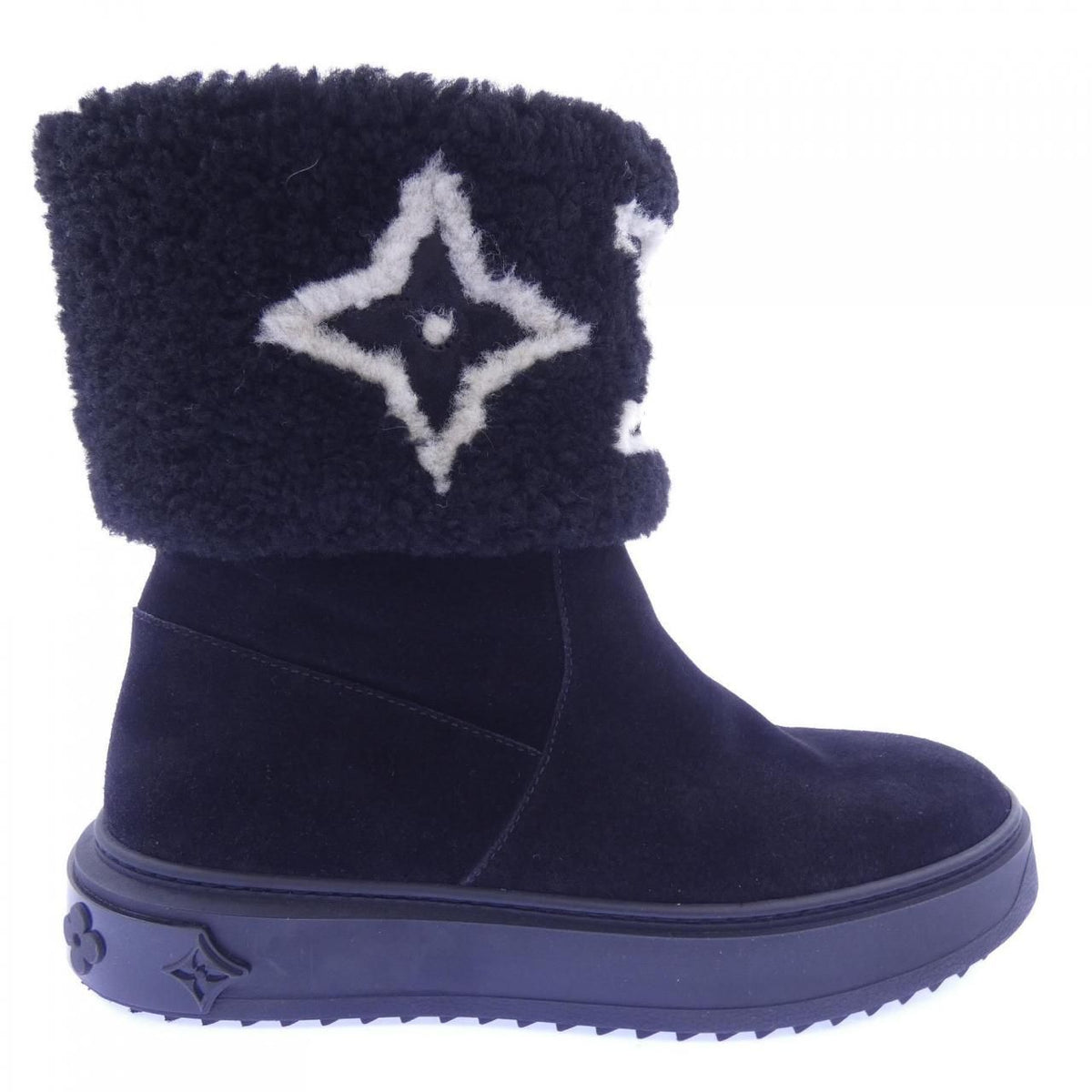 Louis Vuitton Logo Suede Snowdrop Line Boots