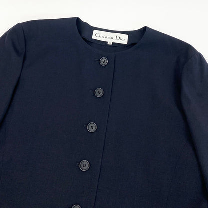 Dior Set Skirt Suit Color Jacket Flare 13 Navy — view 4
