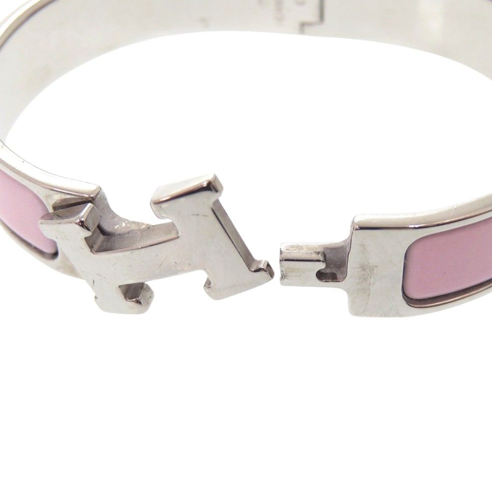 Hermes Clic H PM Bangle Metal RosecanPink Bracelet — view 3