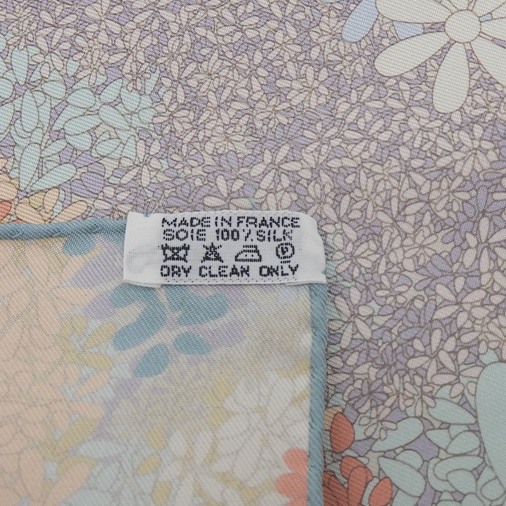 Hermes Carre 90 Silk Scarf Flower Offering Offrandes Dun Jour Multicolor — view 7