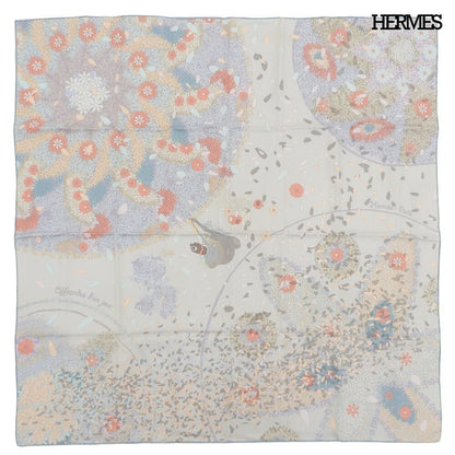 Hermes Carre 90 Silk Scarf Flower Offering Offrandes Dun Jour Multicolor