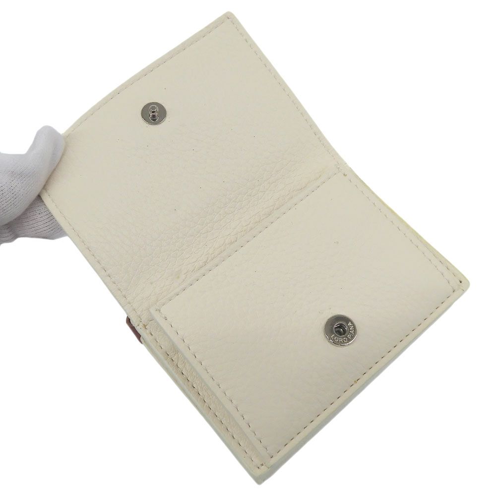 Loro Piana Trifold Wallet Leather Compact White — view 6
