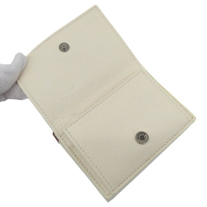Loro Piana Trifold Wallet Leather Compact White — view 6