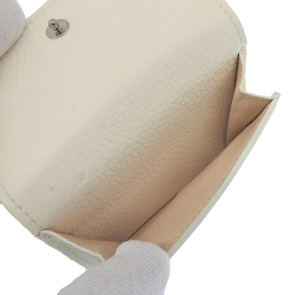 Loro Piana Trifold Wallet Leather Compact White — view 7
