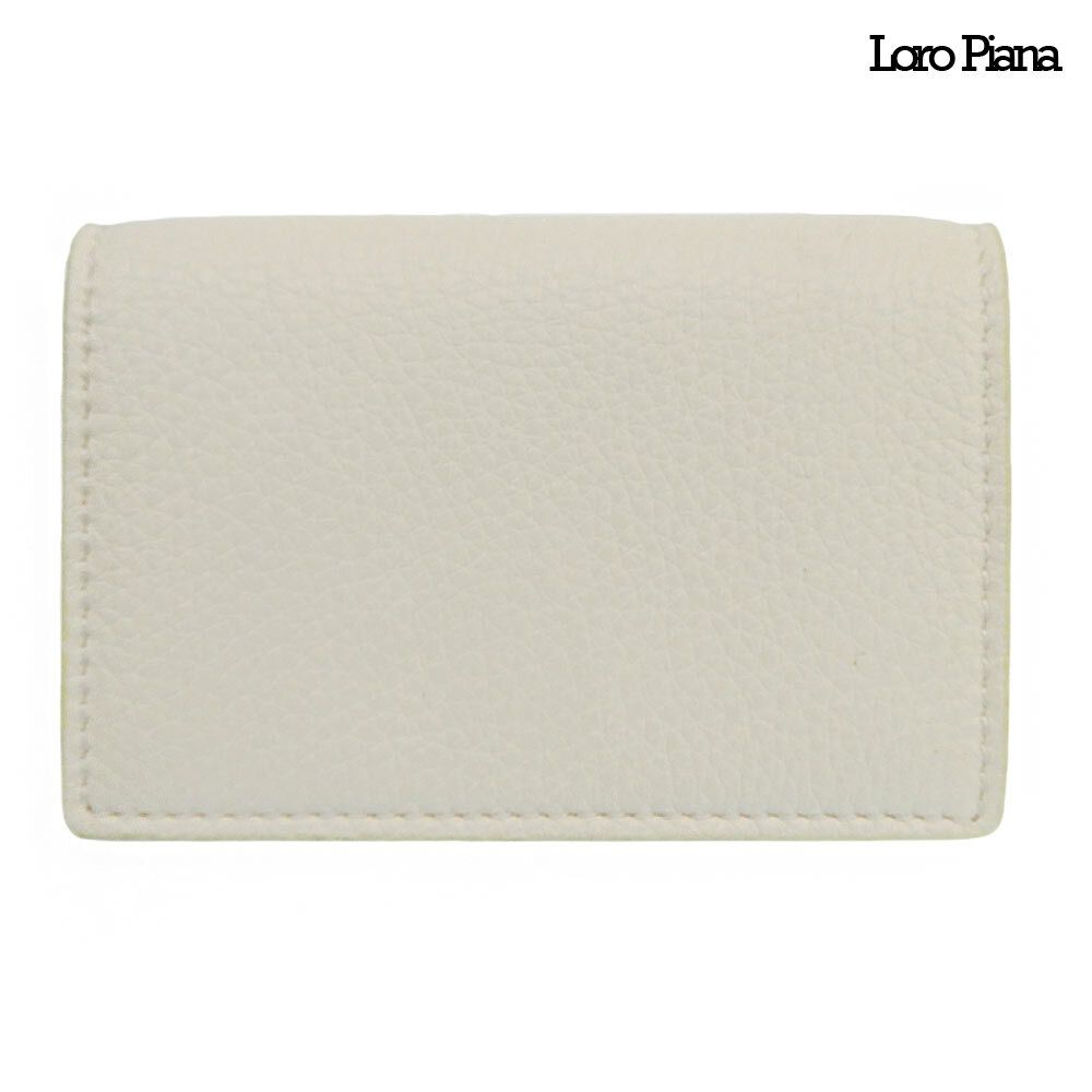 Loro Piana Trifold Wallet Leather Compact White