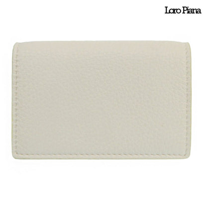 Loro Piana Trifold Wallet Leather Compact White