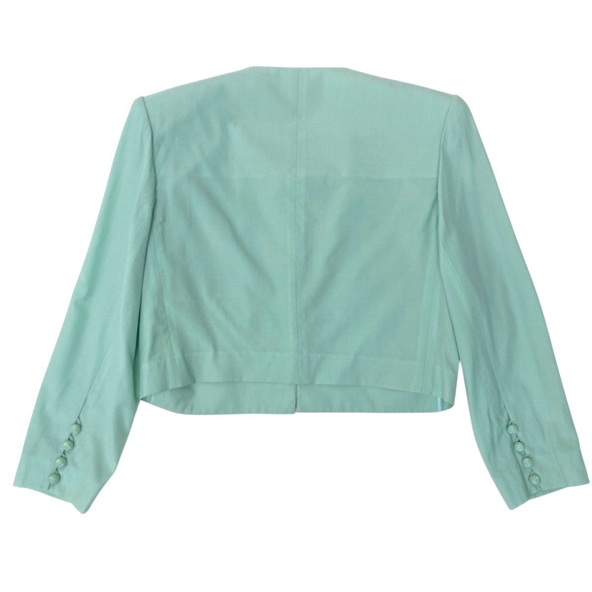 Saint Laurent Collarless Jacket Lightweight M Light Green — view 3