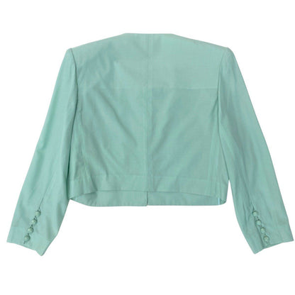 Saint Laurent Collarless Jacket Lightweight M Light Green — view 3