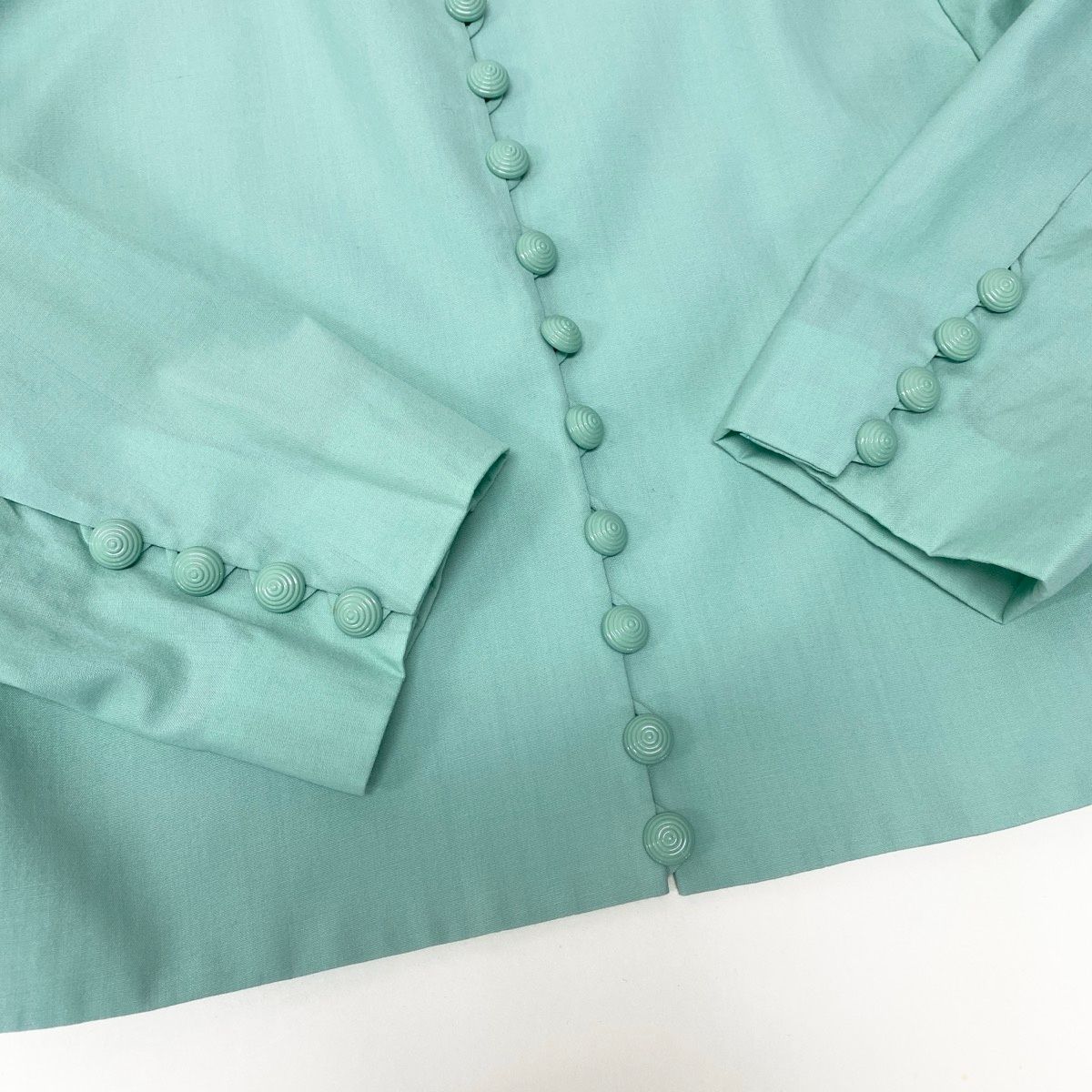 Saint Laurent Collarless Jacket Lightweight M Light Green — view 6