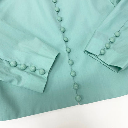 Saint Laurent Collarless Jacket Lightweight M Light Green — view 6