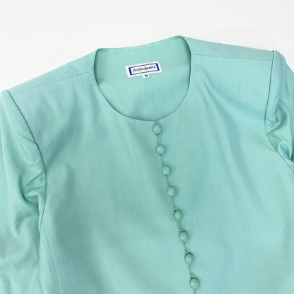 Saint Laurent Collarless Jacket Lightweight M Light Green — view 5