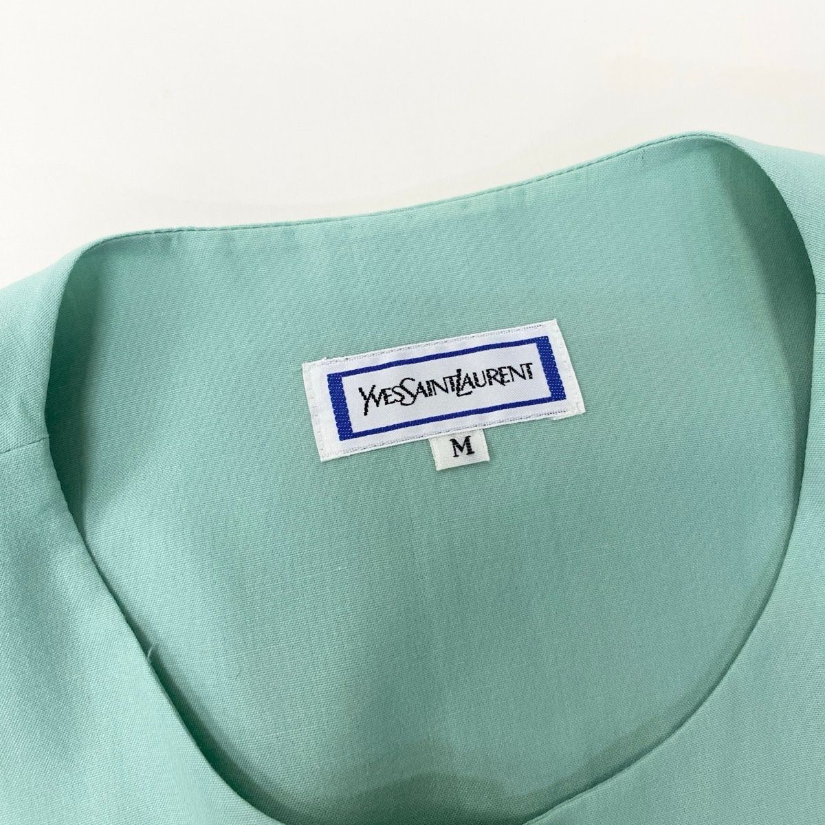 Saint Laurent Collarless Jacket Lightweight M Light Green — view 8