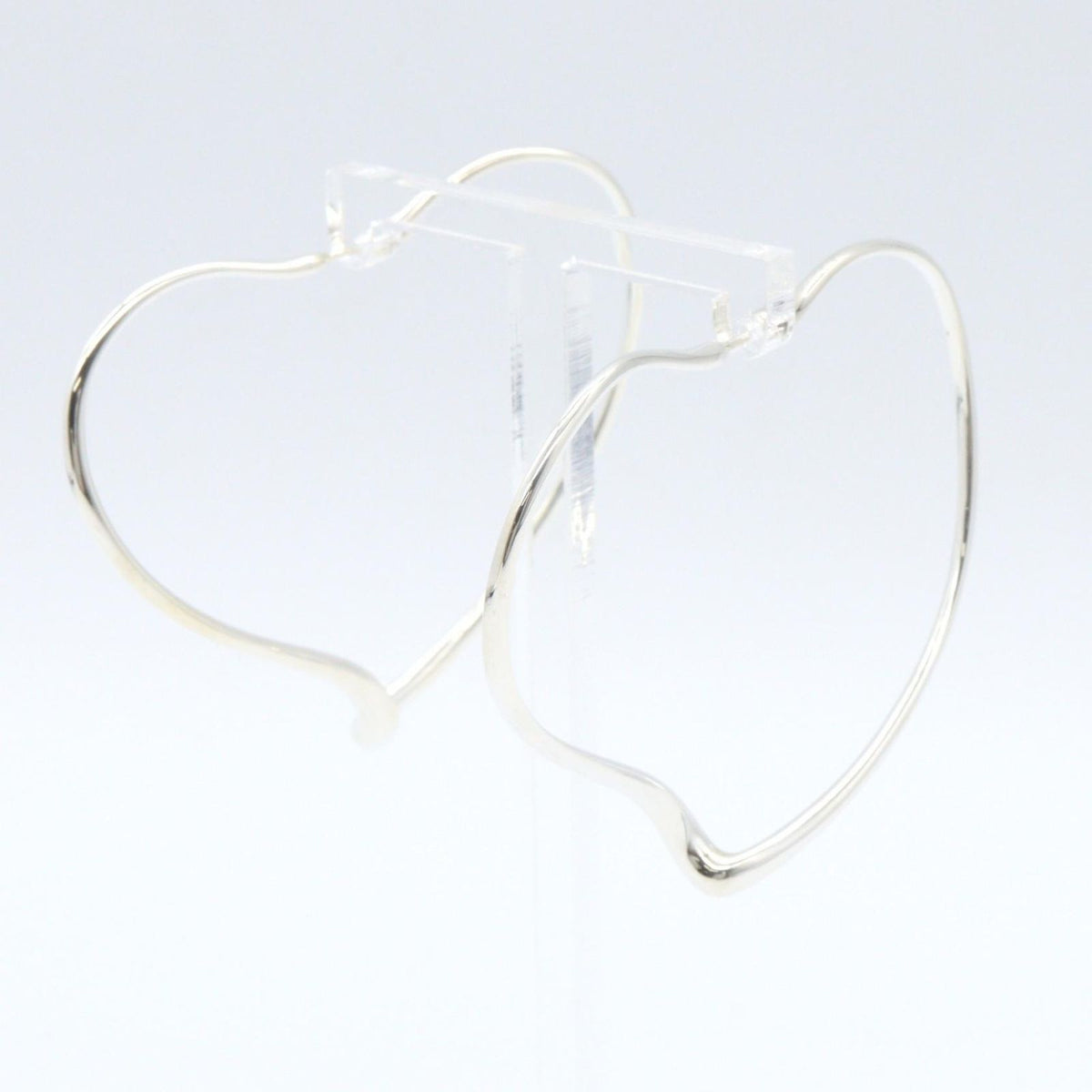 Tiffany & Co Single Earring Open Heart Hoop 925 Sterling Silver — view 2