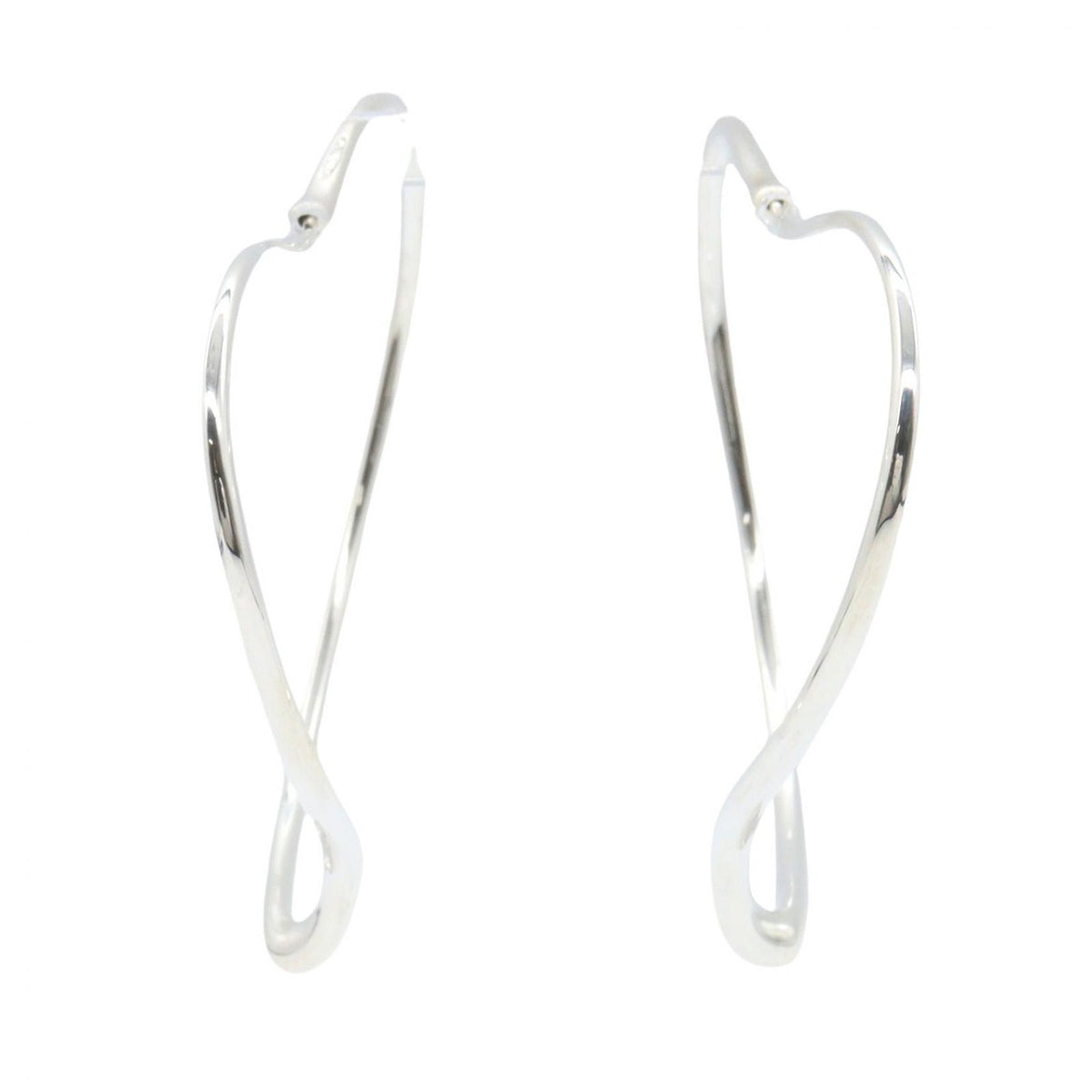 Tiffany & Co Single Earring Open Heart Hoop 925 Sterling Silver