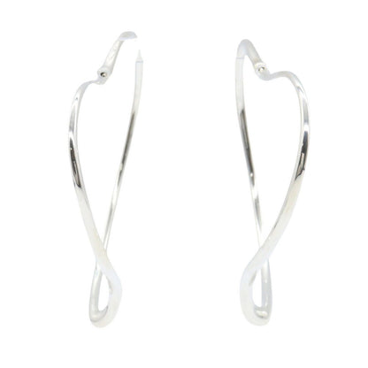 Tiffany & Co Single Earring Open Heart Hoop 925 Sterling Silver