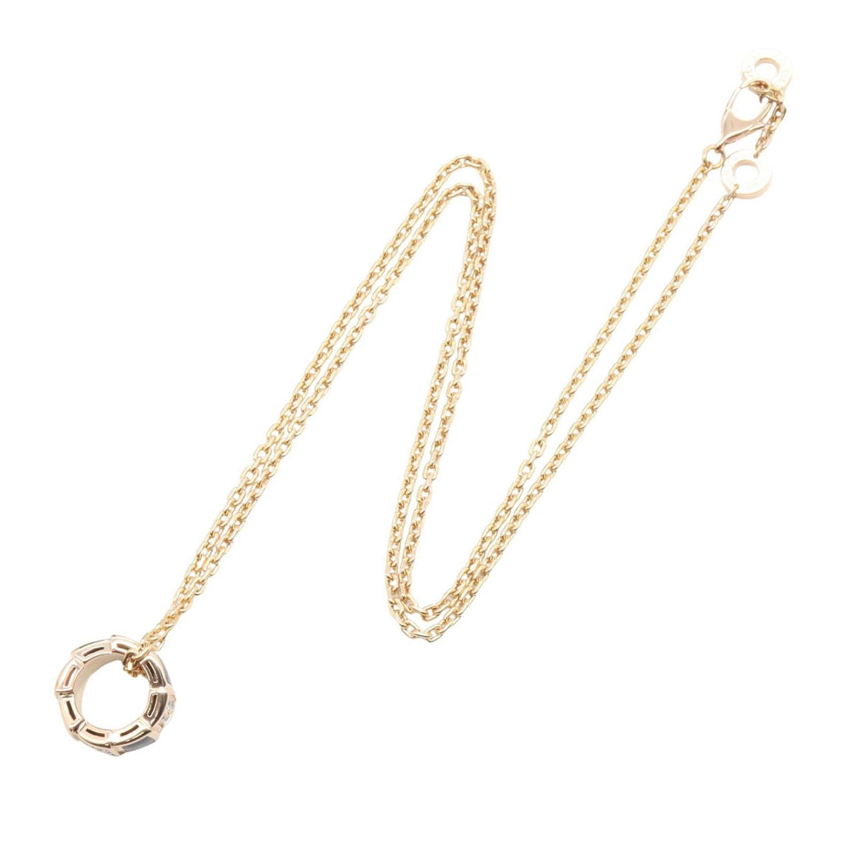 Bvlgari Necklace Serpenti Onyx Diamond 42 44 18K Pink Gold — view 2