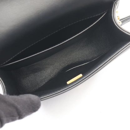 Chanel Shoulder Bag Boy Small Black Lambskin Chain — view 3