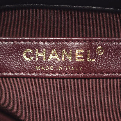 Chanel Shoulder Bag CC Logo Drawstring Black Lambskin Small — view 4