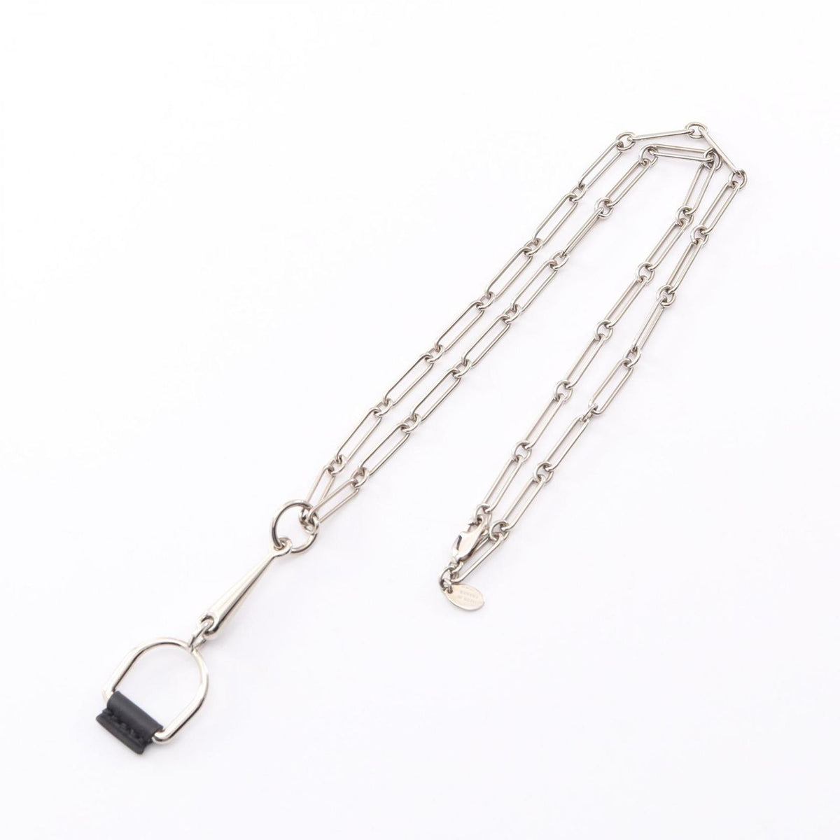 Hermes Necklace Elitage Equestre PM Black Stainless Steel — view 2