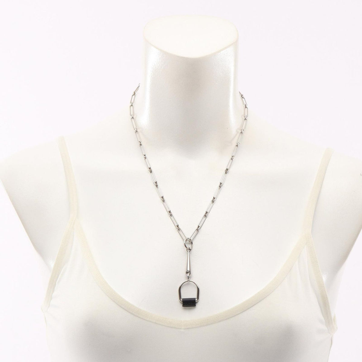 Hermes Necklace Elitage Equestre PM Black Stainless Steel — view 5