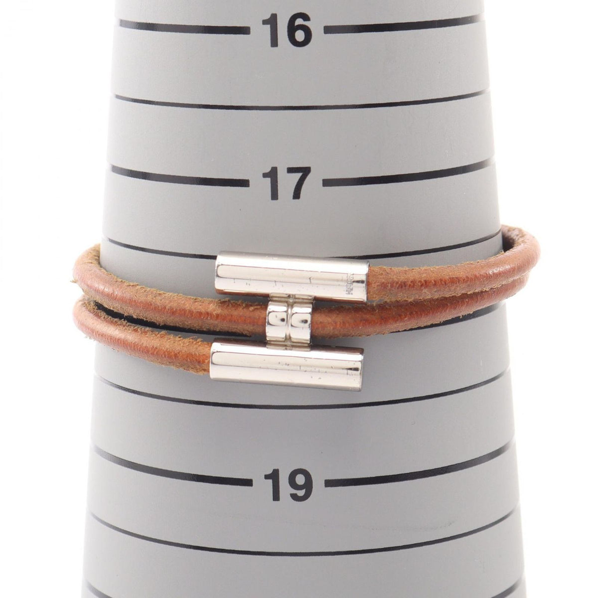 Hermes Bracelet Tourni Tresse Leather Stainless Steel — view 4
