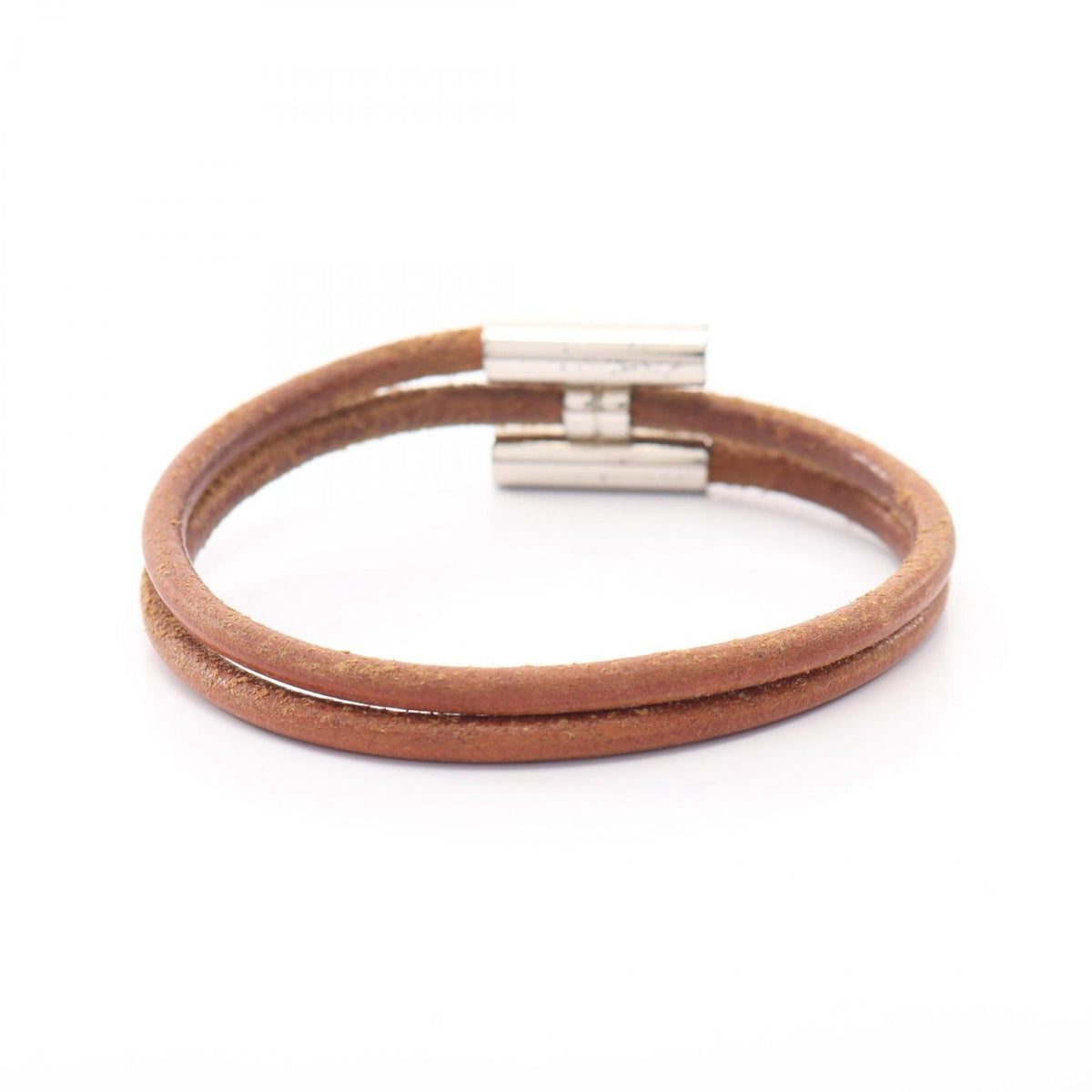 Hermes Bracelet Tourni Tresse Leather Stainless Steel — view 2