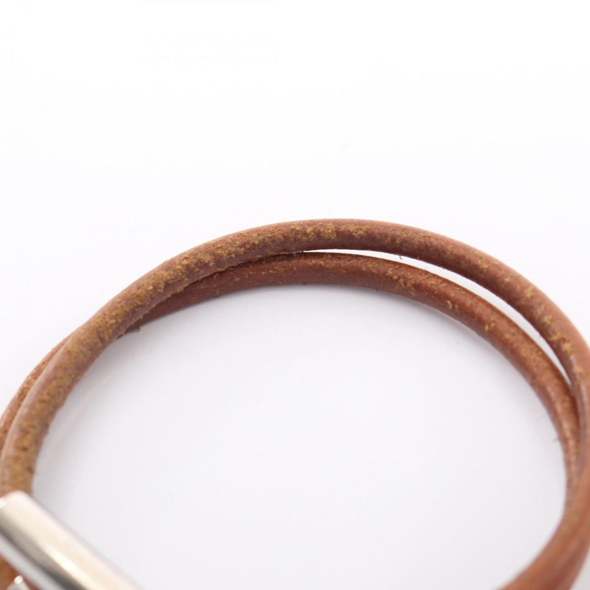 Hermes Bracelet Tourni Tresse Leather Stainless Steel — view 6